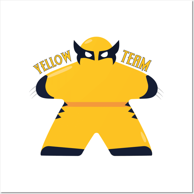 Yellow Meeple Team Wall Art by Maolliland